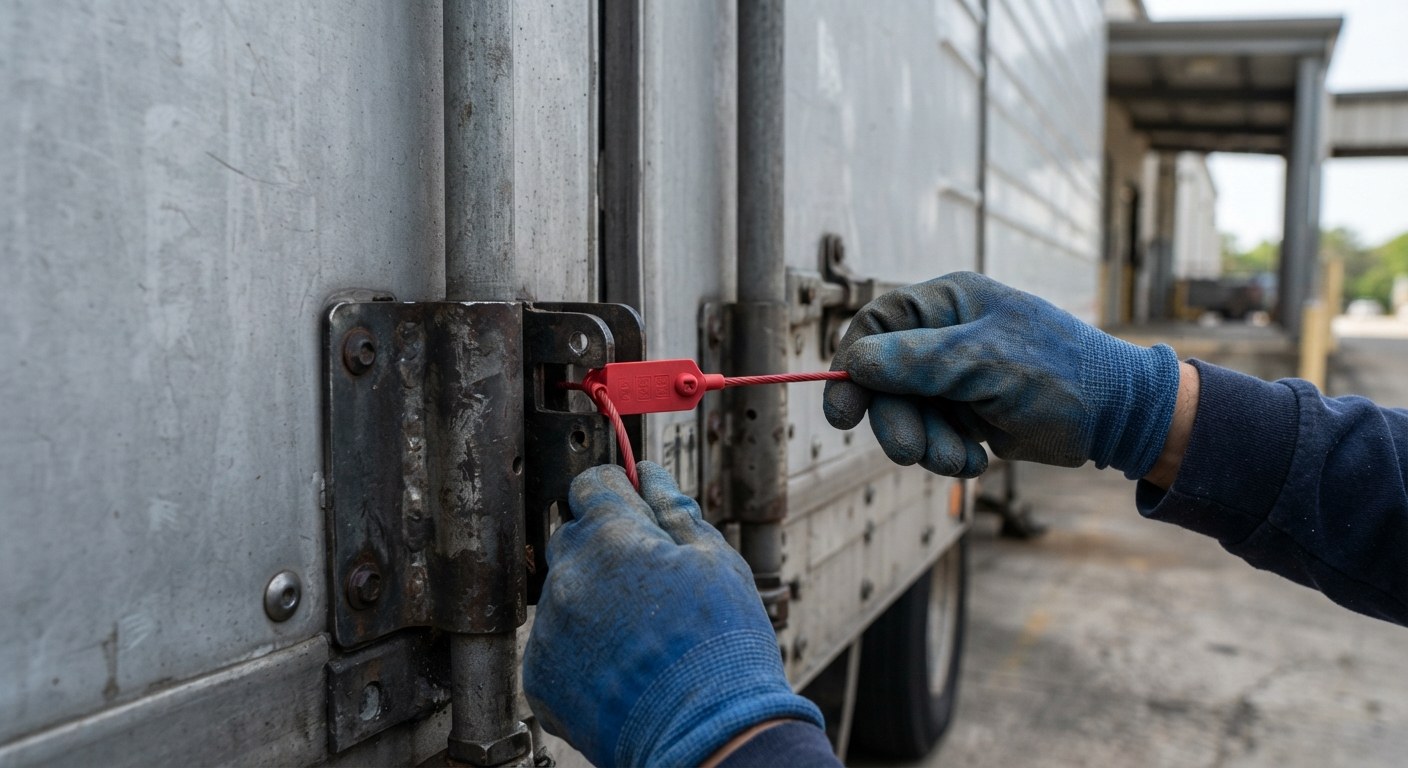 Truck at a shipping dock